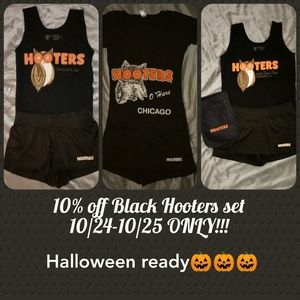 Hooters Tops Hooters Black Uniforms Off Sale Poshmark